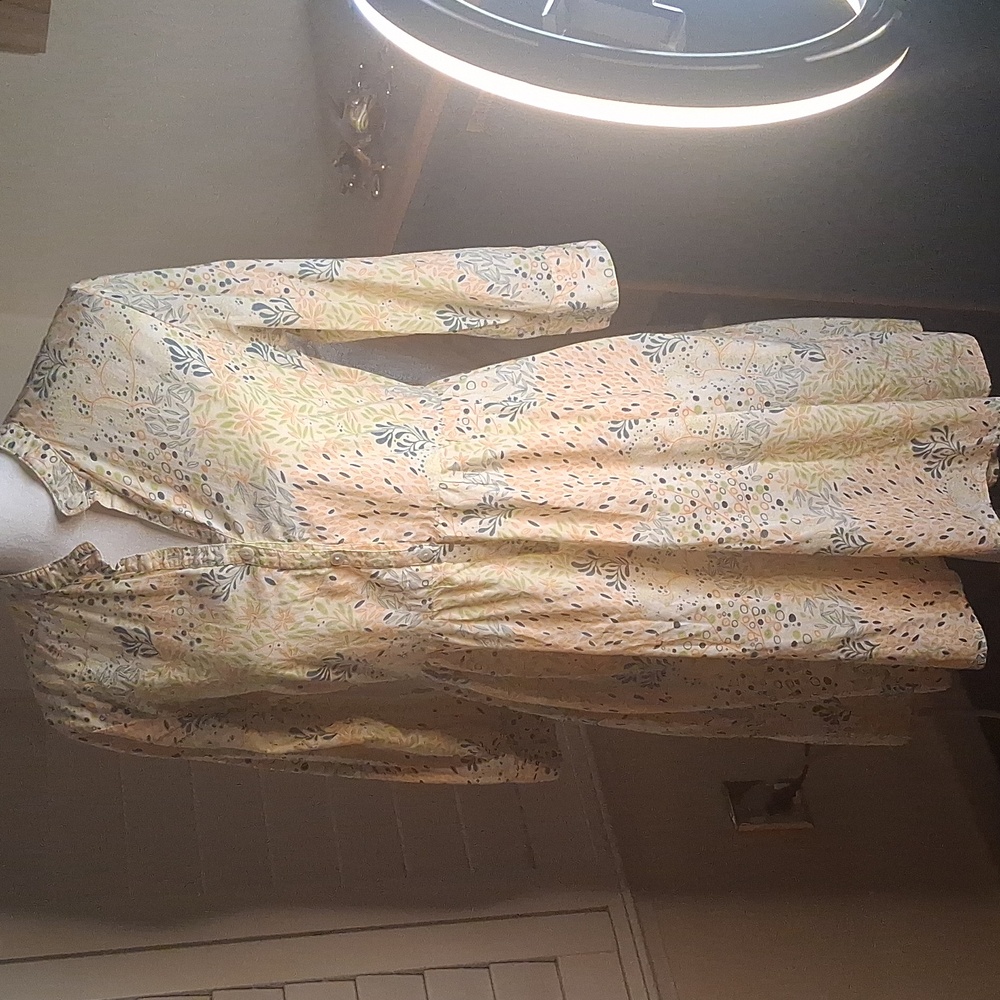 💐💙Steven Alan Yellow Floral Spring/Summer Long Sleeve Dress Sz 8